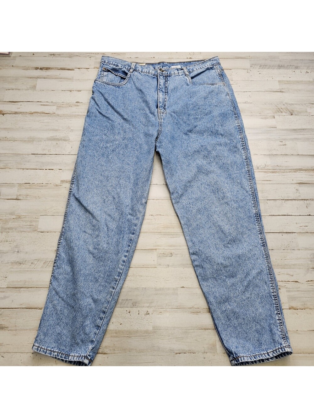 Vintage 80s Mom Jeans BILL BLASS Light Acid Washed Size 20 Fits 38x30